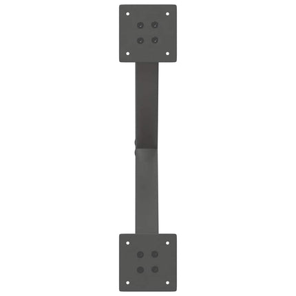 spisebordsben X-formet 2 stk. antracit 57 x (72-73) cm stål