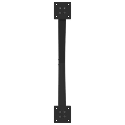 spisebordsben X-formet 2 stk. sort 70 x (72-73) cm stål