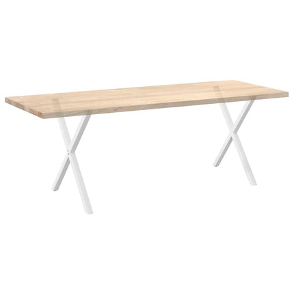spisebordsben X-formet 2 stk. hvid 80x(72-73) cm stål