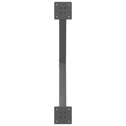 spisebordsben X-formet 2 stk. antracit 80x(72-73) cm stål