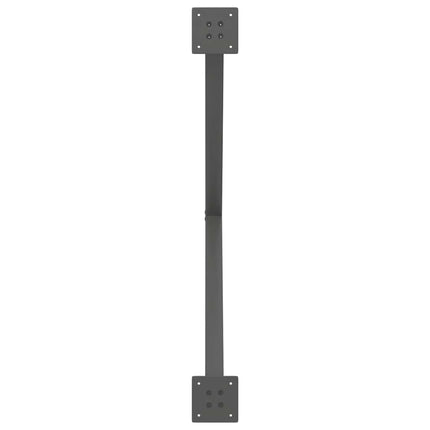 spisebordsben X-formet 2 stk. antracit 90 x (72-73) cm stål
