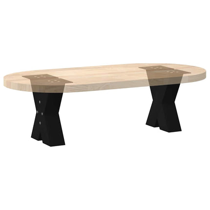 sofabordsben X-formet 2 stk. sort 30x(30-31) cm stål
