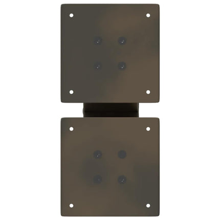 sofabordsben X-formet 2 stk. naturstål 30x(30-31) cm stål