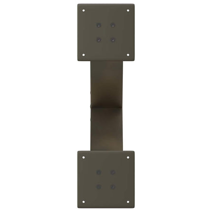 sofabordsben X-formet 2 stk. naturstål 50x(30-31) cm stål