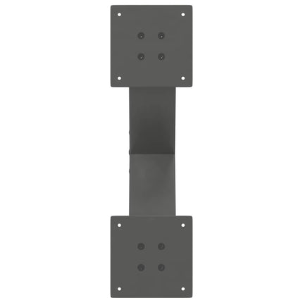 sofabordsben X-formet 2 stk. antracit 60x(30-31) cm stål