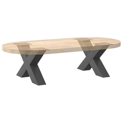 sofabordsben X-formet 2 stk. antracit 60x(30-31) cm stål
