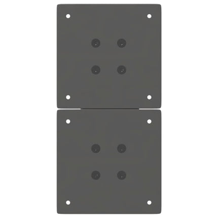 sofabordsben X-formet 2 stk. antracit 28 x (42-43) cm stål