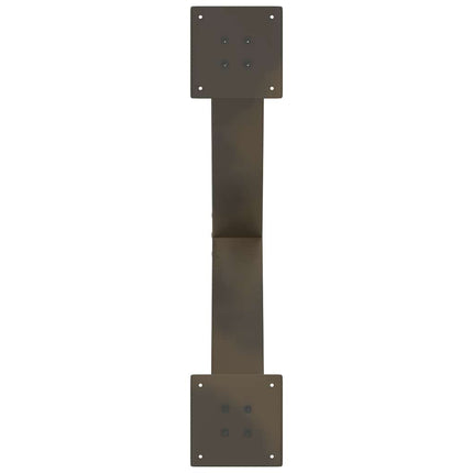 sofabordsben X-formet 2 stk. naturstål 70 x (42-43) cm stål