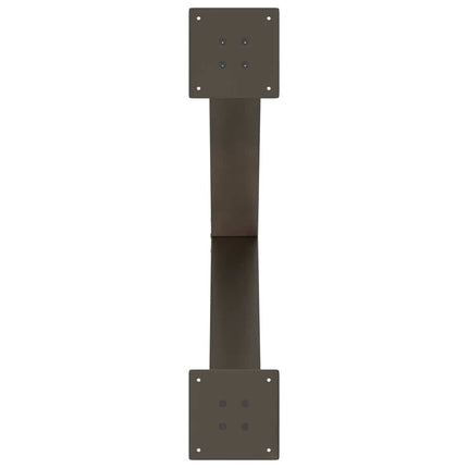 spisebordsben X-formet 2 stk. naturstål 70 x (72-73) cm stål
