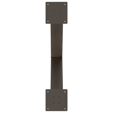 spisebordsben X-formet 2 stk. naturstål 80x(72-73) cm stål