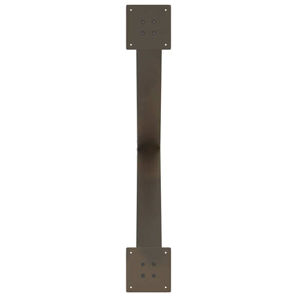 spisebordsben X-formet 2 stk. naturstål 90x(72-73) cm stål