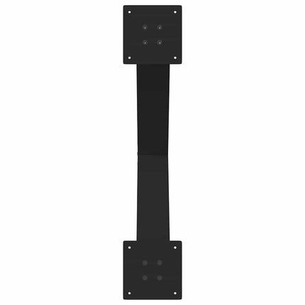 spisebordsben X-formet 3 stk. sort 70 x (72-73) cm stål
