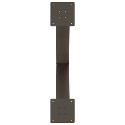 spisebordsben X-formet 3 stk. naturstål 70x(72-73) cm stål