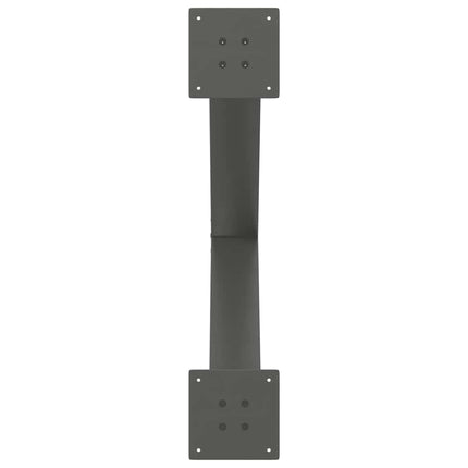 spisebordsben X-formet 3 stk. antracit 80x(72-73) cm stål