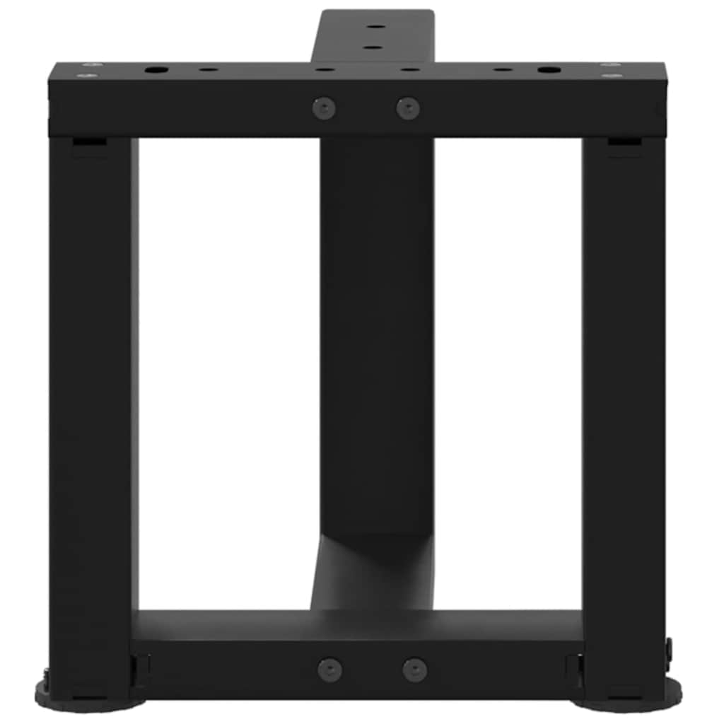 sofabordsben T-formet 2 stk. sort 30x25x(30-31) cm stål