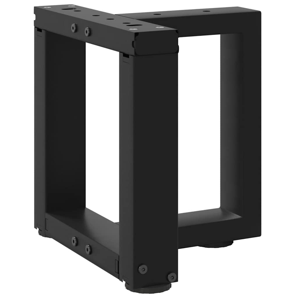 sofabordsben T-formet 2 stk. sort 30x25x(30-31) cm stål