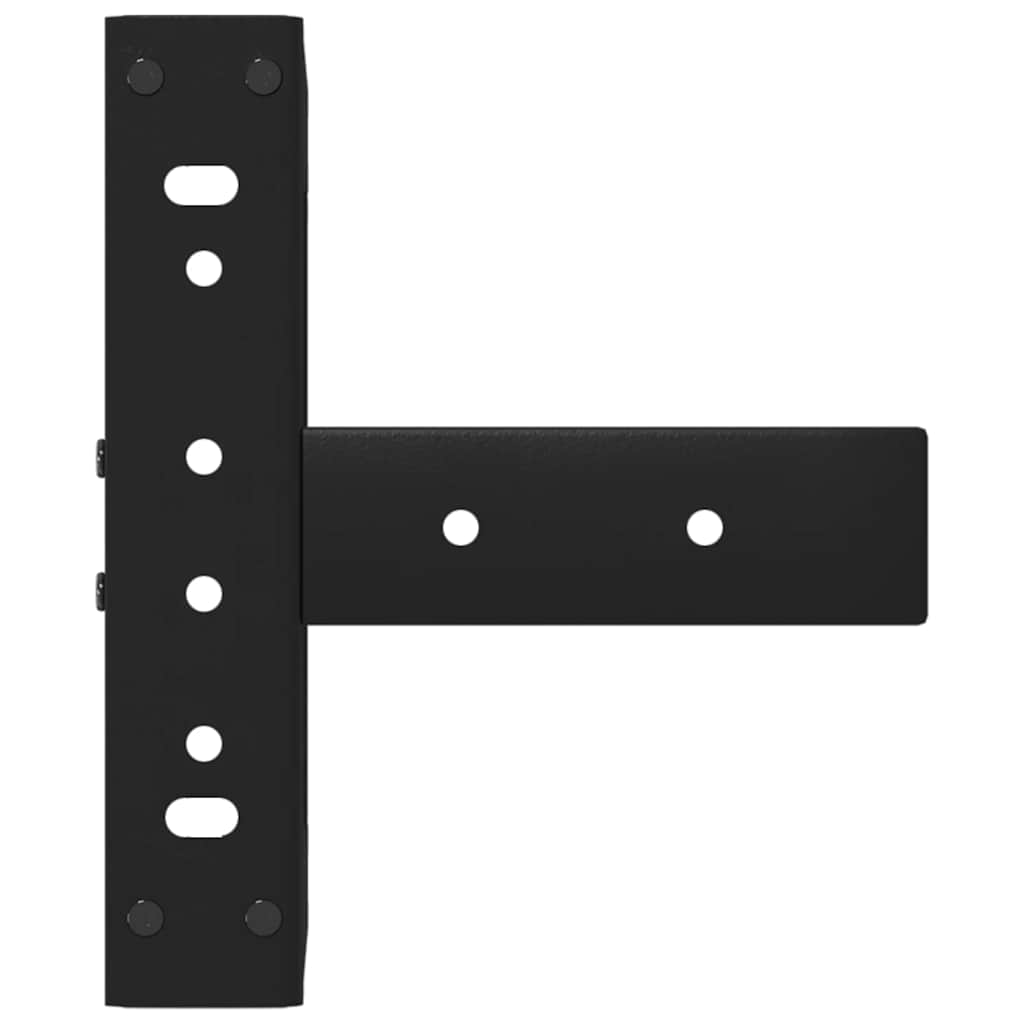 sofabordsben T-formet 2 stk. sort 30x25x(30-31) cm stål