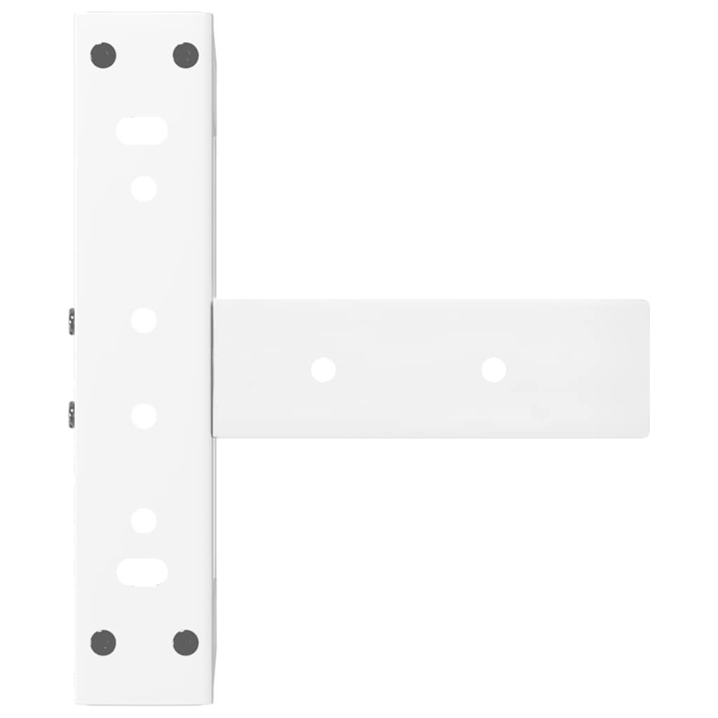 sofabordsben T-formet 2 stk. hvid 30x25x(30-31) cm stål