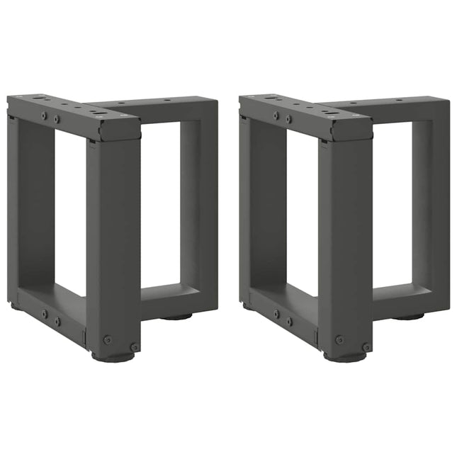 sofabordsben T-formet 2 stk. antracit 30x25x(30-31) cm stål