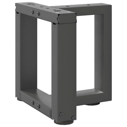 sofabordsben T-formet 2 stk. antracit 30x25x(30-31) cm stål