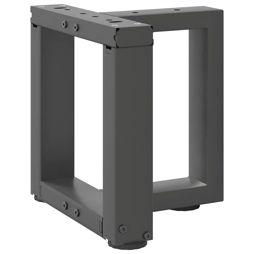 sofabordsben T-formet 2 stk. antracit 30x25x(30-31) cm stål