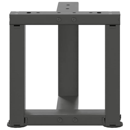 sofabordsben T-formet 2 stk. antracit 30x25x(30-31) cm stål