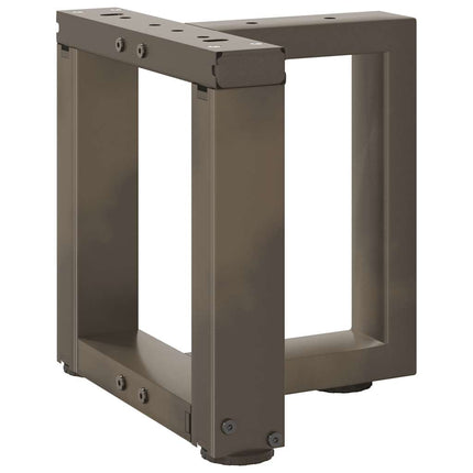 sofabordsben T-formet 2 stk. sort 30x25x(30-31) cm stål