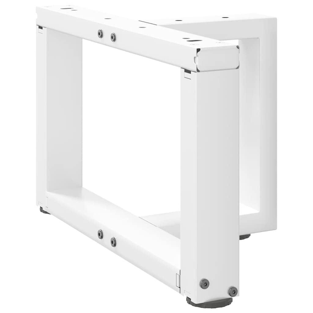 sofabordsben T-formet 2 stk. hvid 40x25x(30-31) cm stål