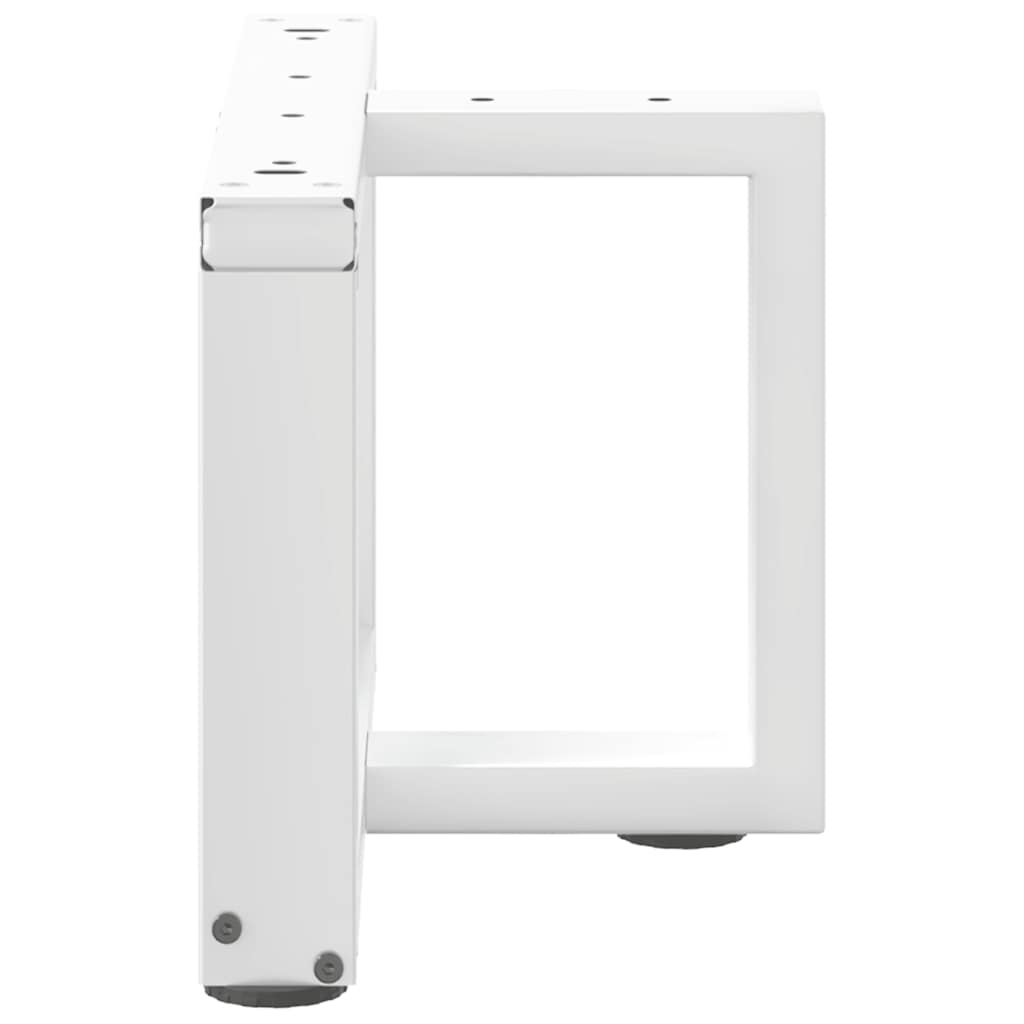 sofabordsben T-formet 2 stk. hvid 40x25x(30-31) cm stål
