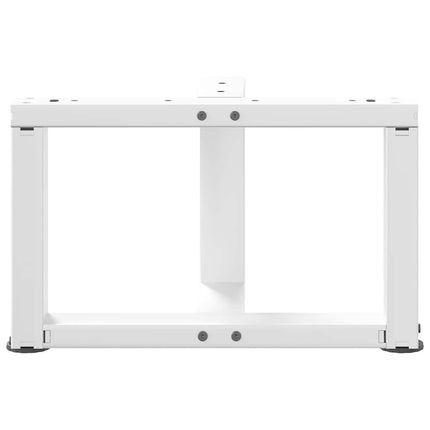 sofabordsben T-formet 2 stk. hvid 40x25x(30-31) cm stål