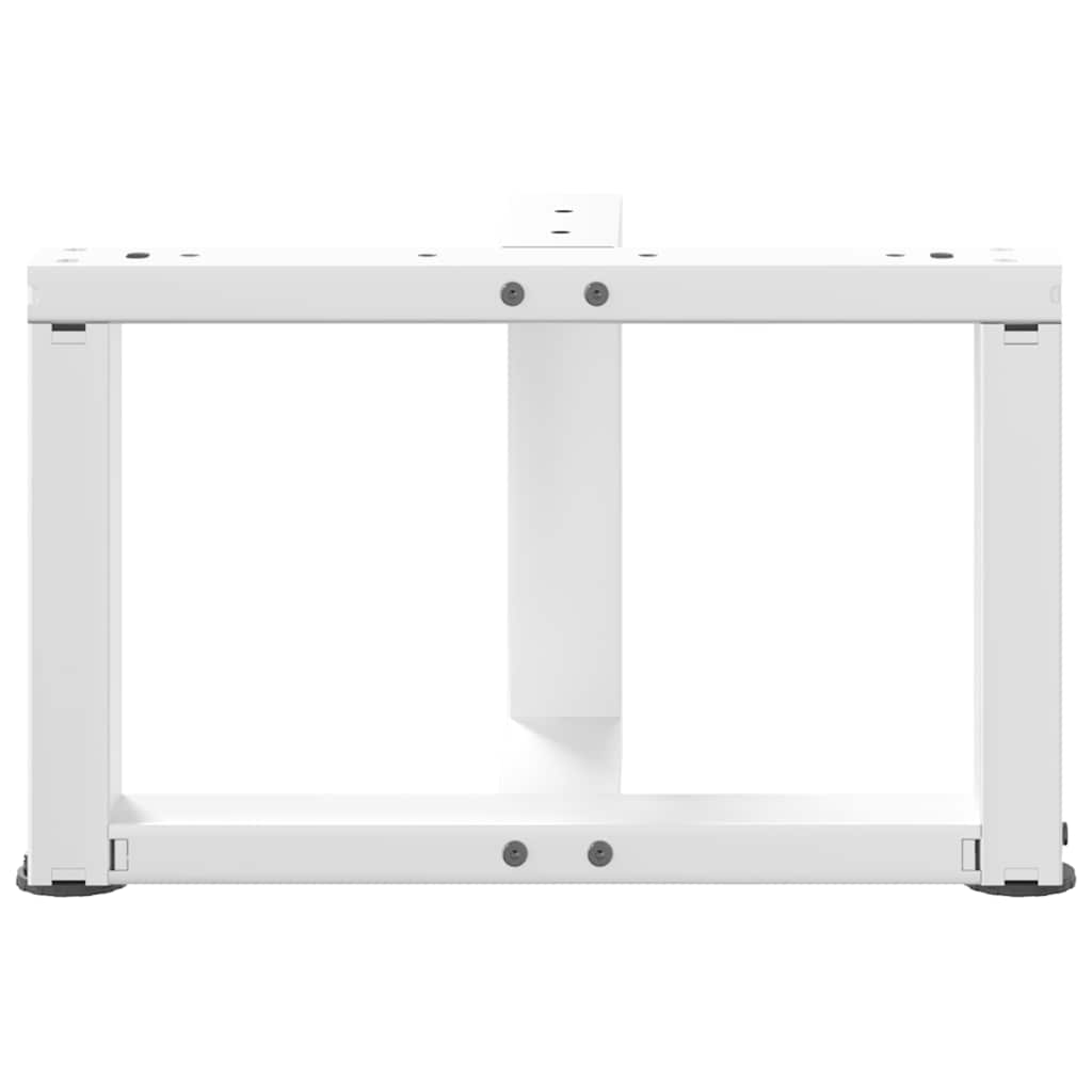 sofabordsben T-formet 2 stk. hvid 40x25x(30-31) cm stål