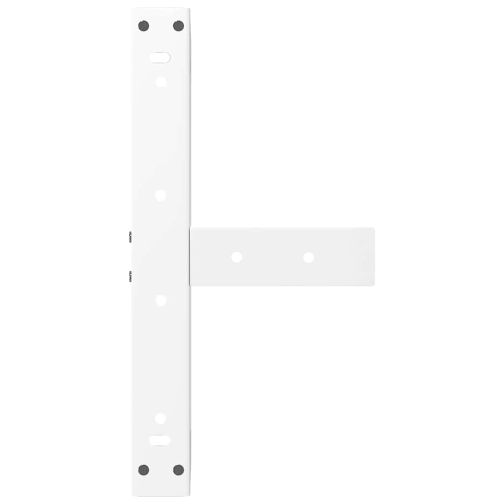sofabordsben T-formet 2 stk. hvid 40x25x(30-31) cm stål