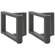 sofabordsben T-formet 2 stk. antracit 40x25x(30-31) cm stål
