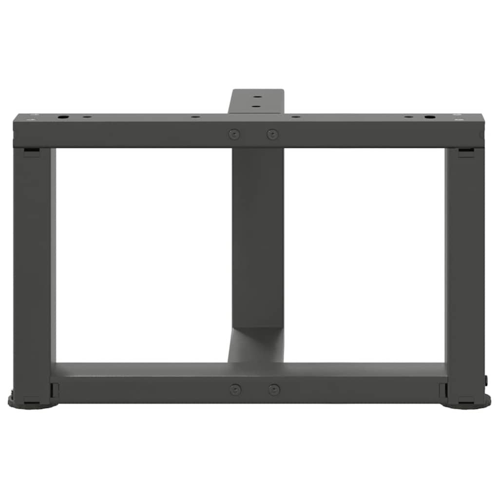 sofabordsben T-formet 2 stk. antracit 40x25x(30-31) cm stål