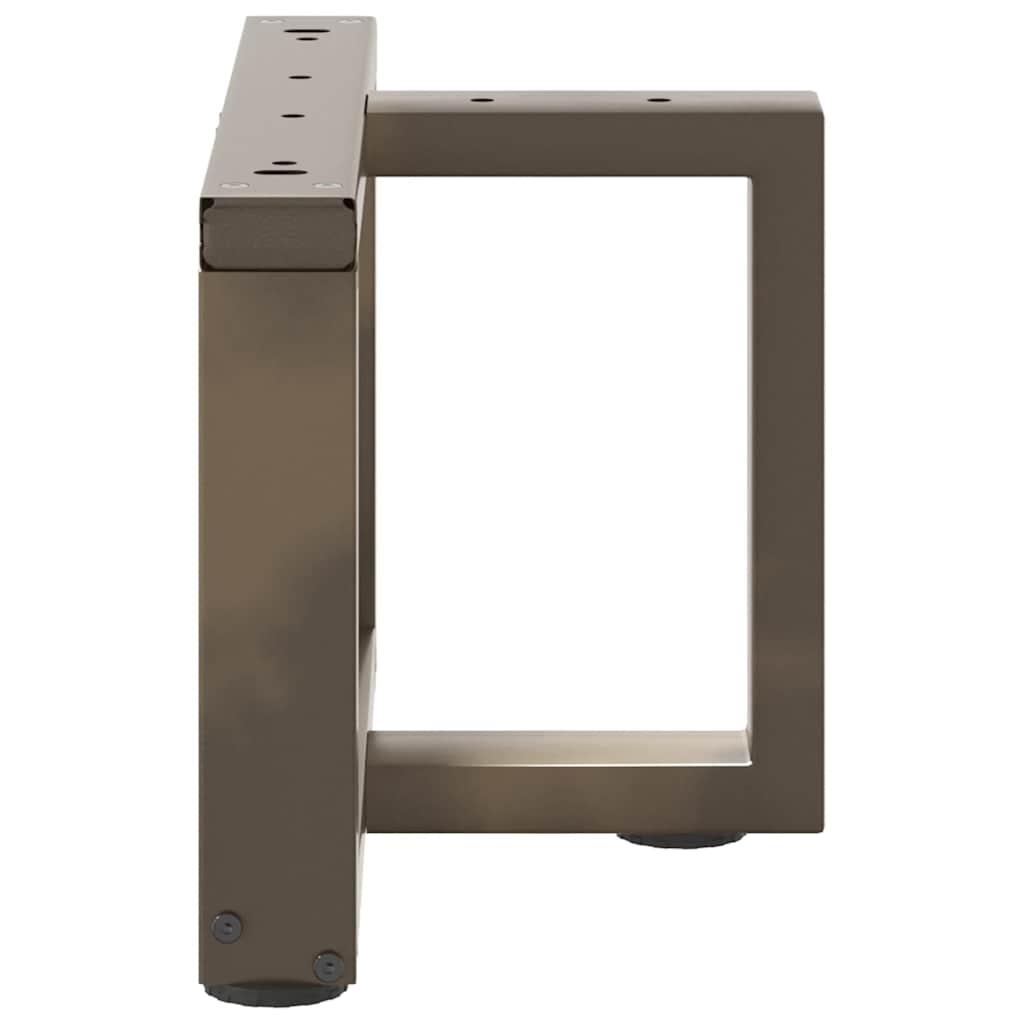 sofabordsben T-formet 2 stk. sort 40x25x(30-31) cm stål