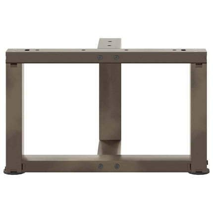sofabordsben T-formet 2 stk. sort 40x25x(30-31) cm stål