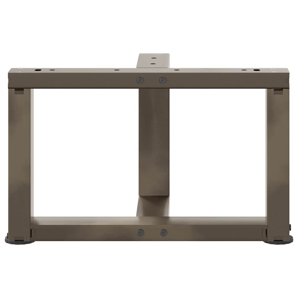 sofabordsben T-formet 2 stk. sort 40x25x(30-31) cm stål
