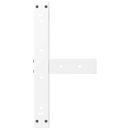 sofabordsben T-formet 2 stk. hvid 50x25x(30-31) cm stål