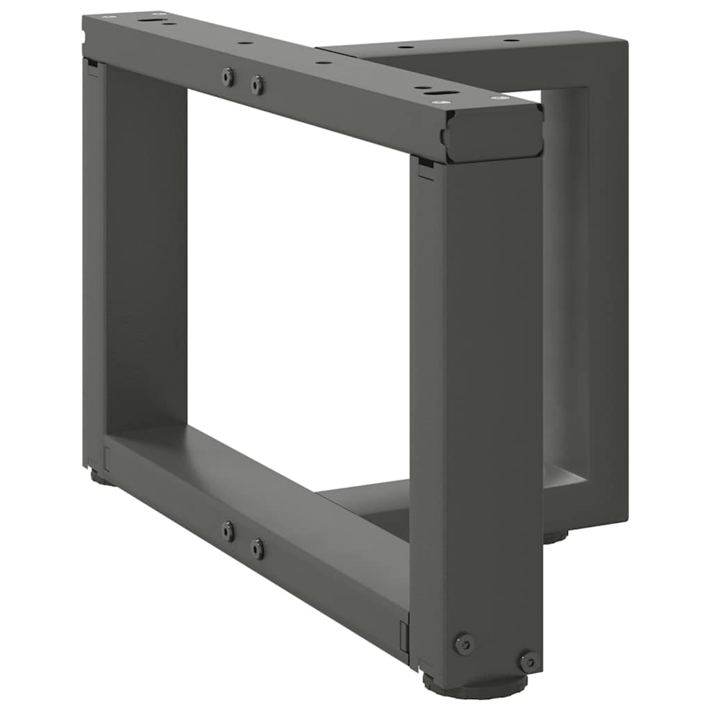 sofabordsben T-formet 2 stk. antracit 50x25x(30-31) cm stål