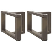 sofabordsben T-formet 2 stk. sort 50x25x(30-31) cm stål