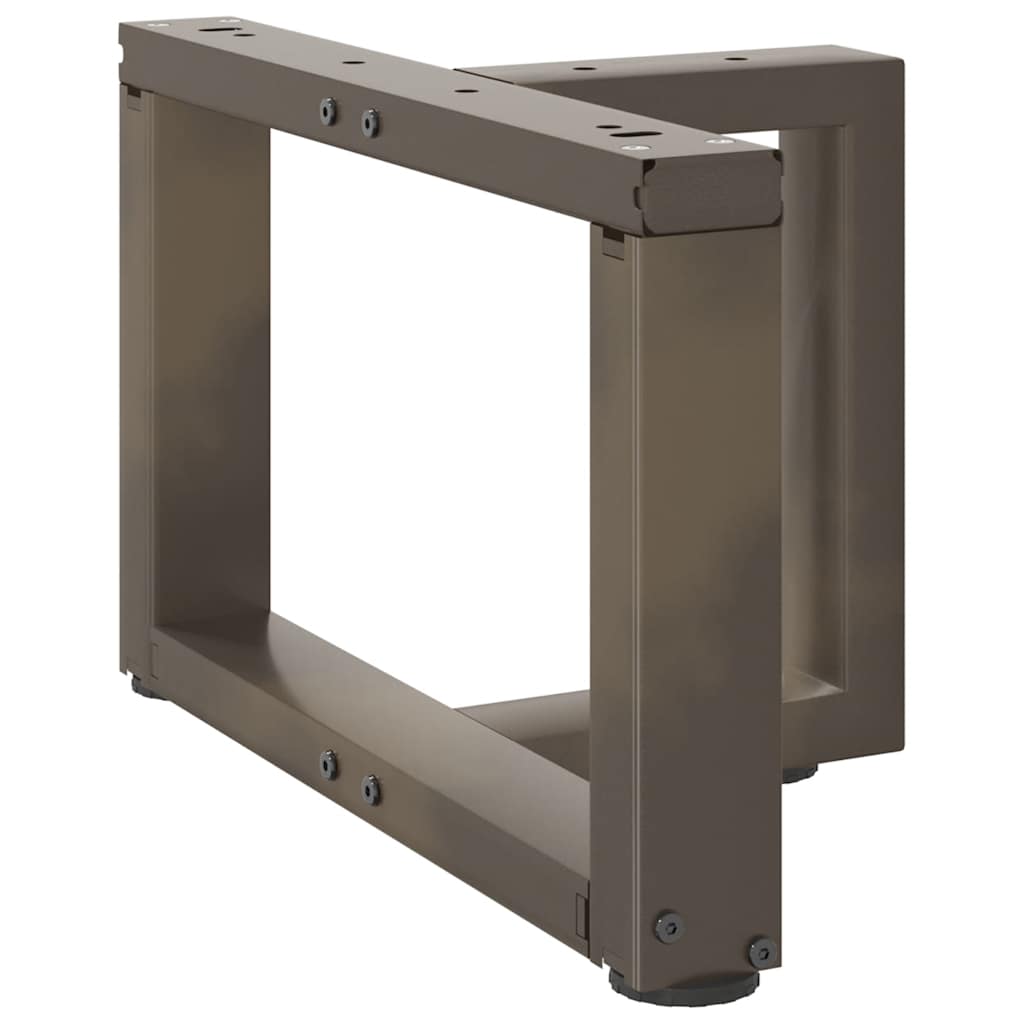 sofabordsben T-formet 2 stk. sort 50x25x(30-31) cm stål