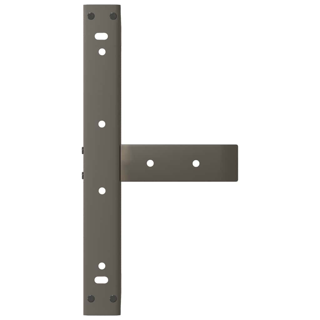 sofabordsben T-formet 2 stk. sort 50x25x(30-31) cm stål