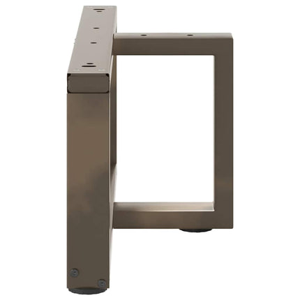 sofabordsben T-formet 2 stk. sort 60x25x(30-31) cm stål