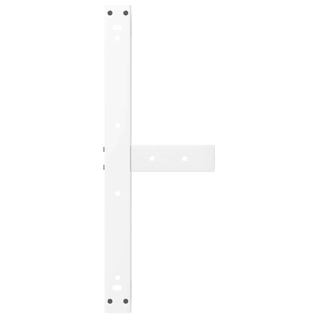 sofabordsben T-formet 2 stk. hvid 70x25x(30-31) cm stål