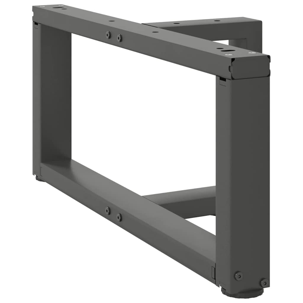 sofabordsben T-formet 2 stk. antracit 70x25x(30-31) cm stål
