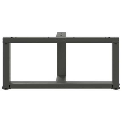 sofabordsben T-formet 2 stk. antracit 70x25x(30-31) cm stål