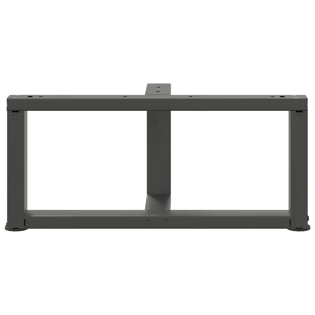 sofabordsben T-formet 2 stk. antracit 70x25x(30-31) cm stål