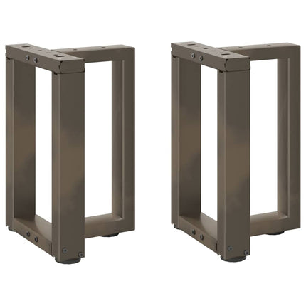 sofabordsben T-formet 2 stk. sort 28x25x(42-43) cm stål