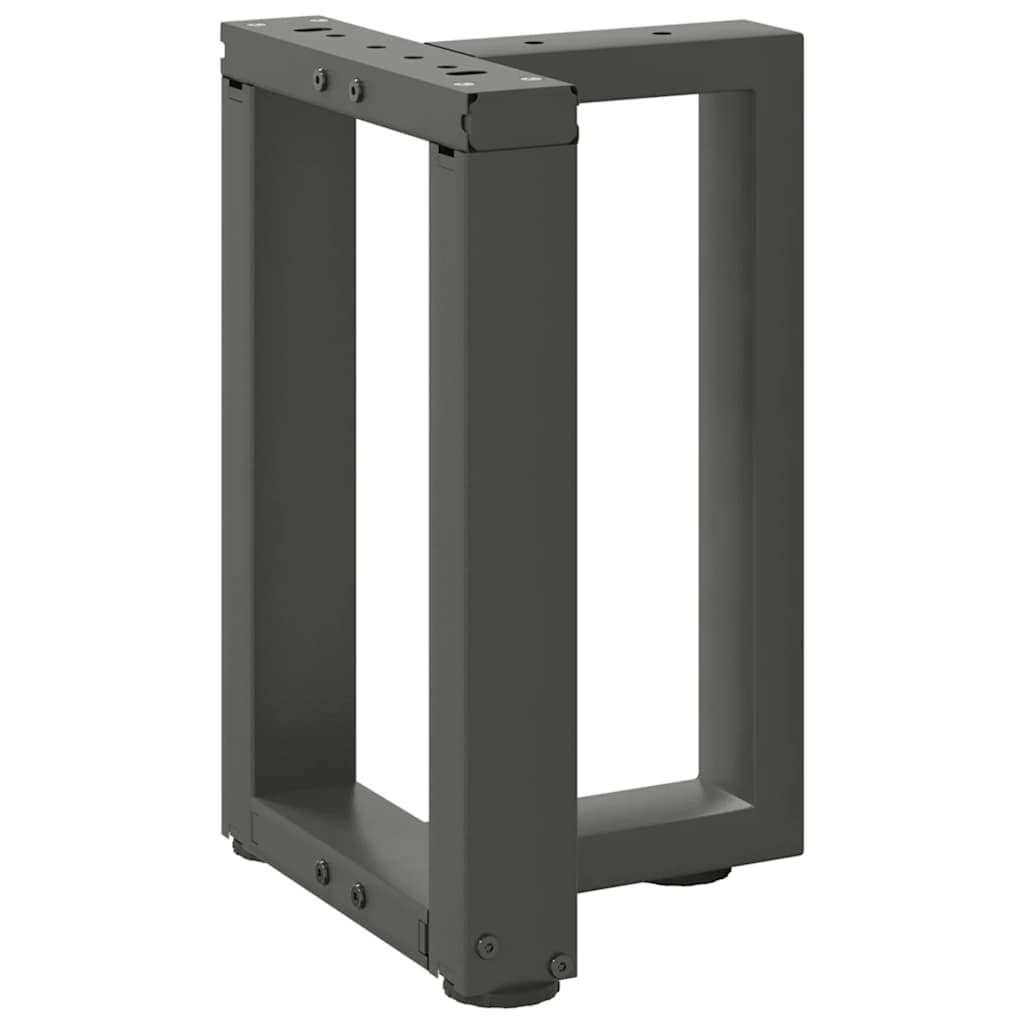 sofabordsben T-formet 2 stk. antracit 38x25x(42-43) cm stål