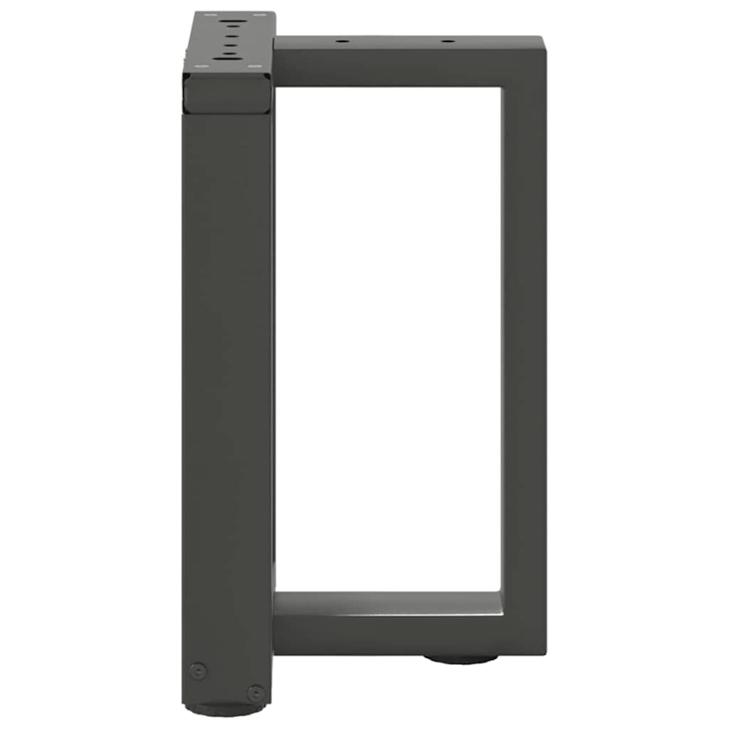 sofabordsben T-formet 2 stk. antracit 38x25x(42-43) cm stål